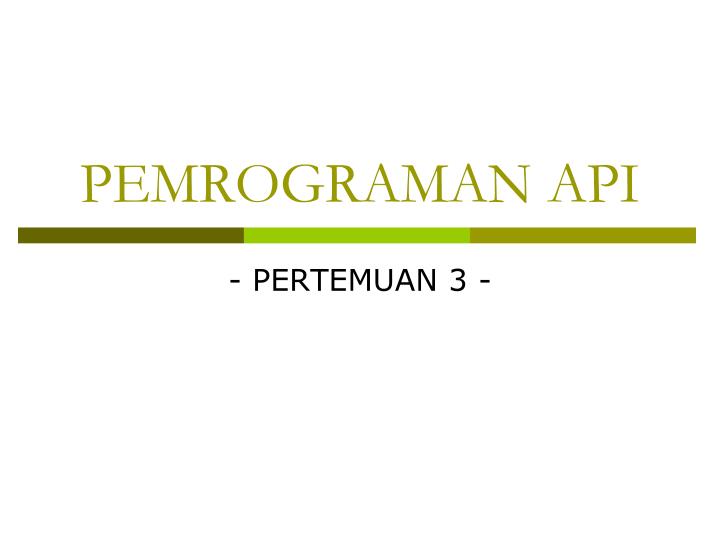 pemrograman api