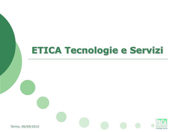 etica tecnologie e servizi