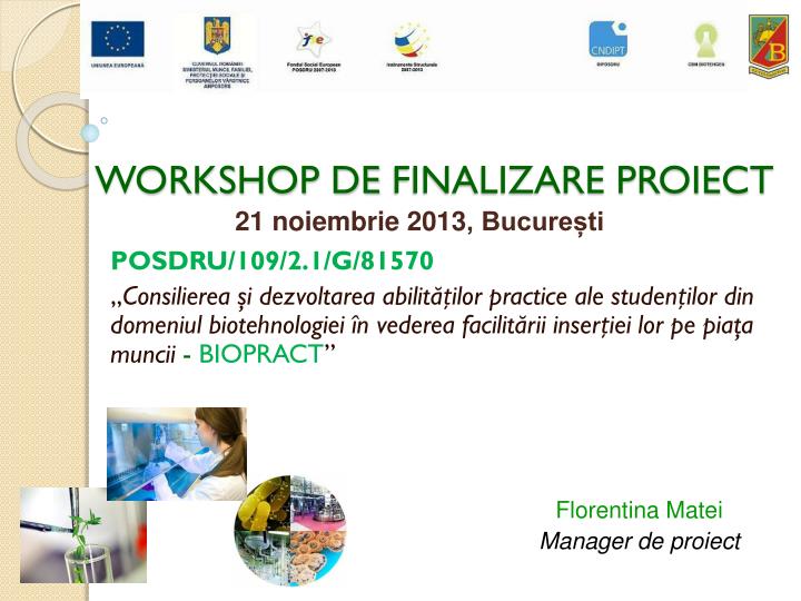 workshop de finalizare proiect