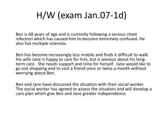 H/W (exam Jan.07-1d)