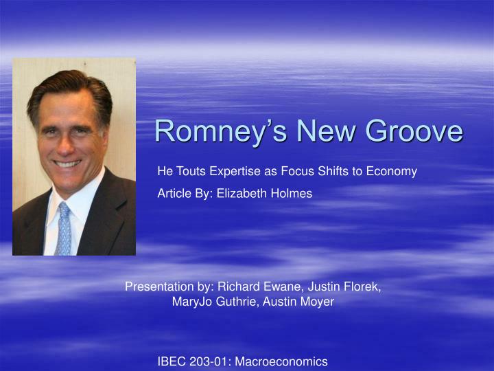 romney s new groove
