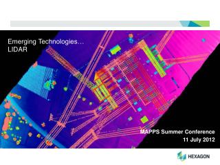 Emerging Technologies… LIDAR