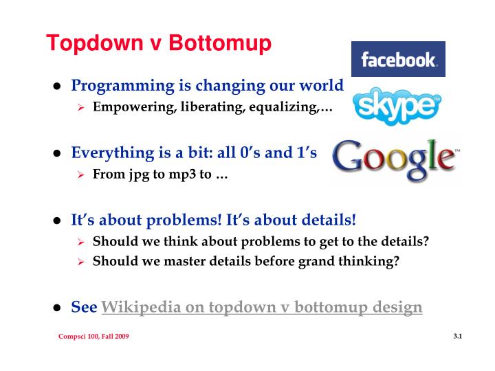 topdown v bottomup