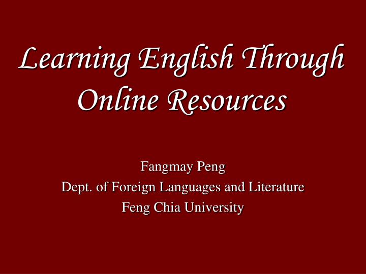 learning english through online resources