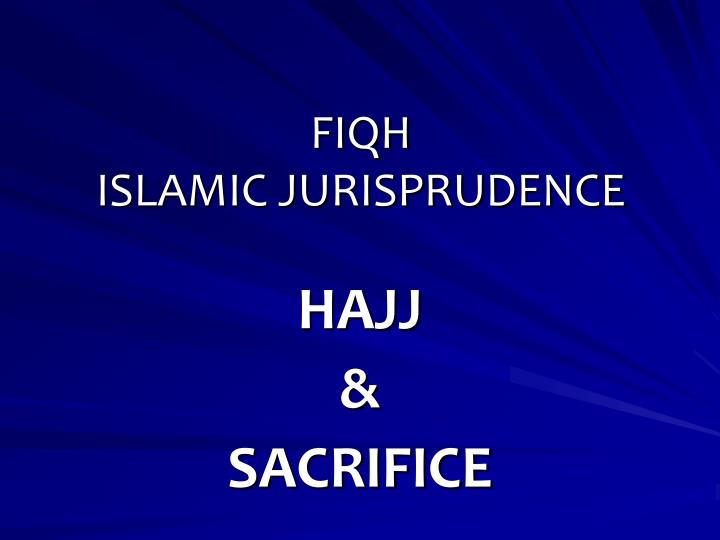 fiqh islamic jurisprudence