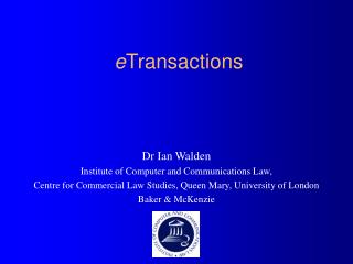 e Transactions