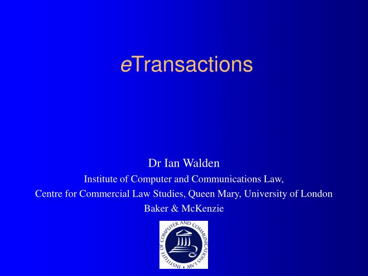 e transactions