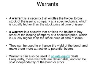 Warrants