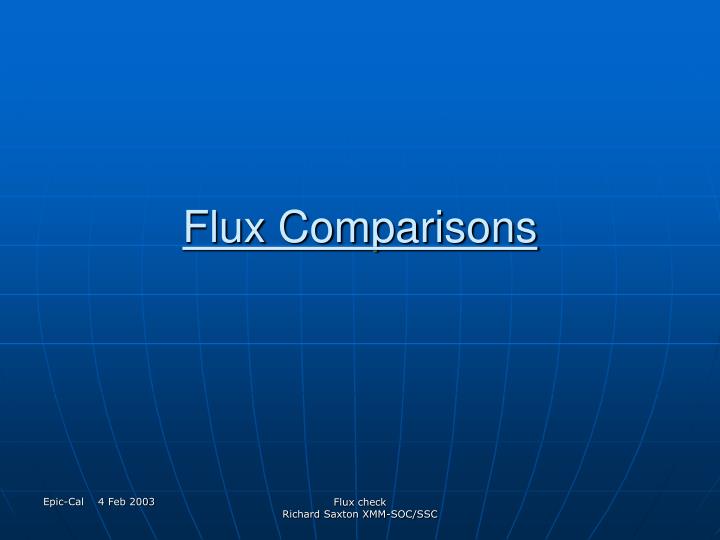 flux comparisons