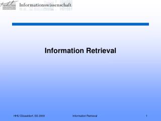information retrieval