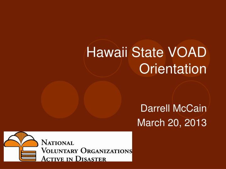 hawaii state voad orientation
