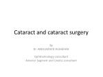 Cataract and cataract surgery - slide 1