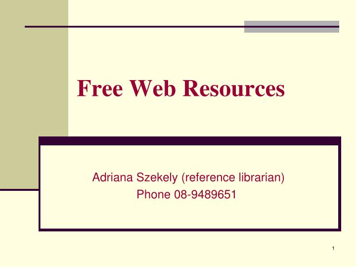 free web resources