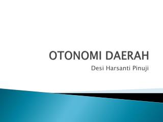 otonomi daerah