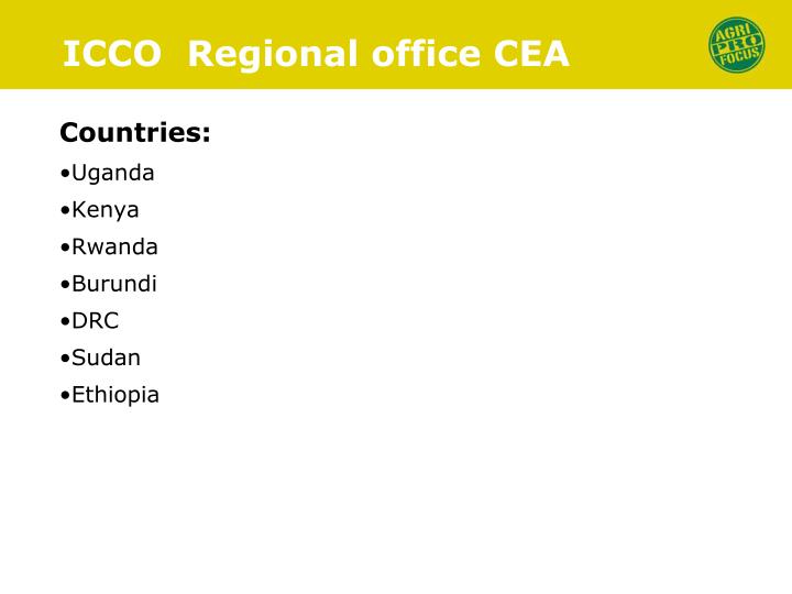 icco regional office cea