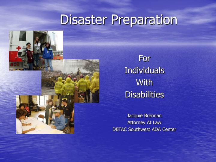disaster preparation