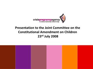 Presentation to the Joint Committee on the Constitutional Amendment on Children 23 rd July 2008