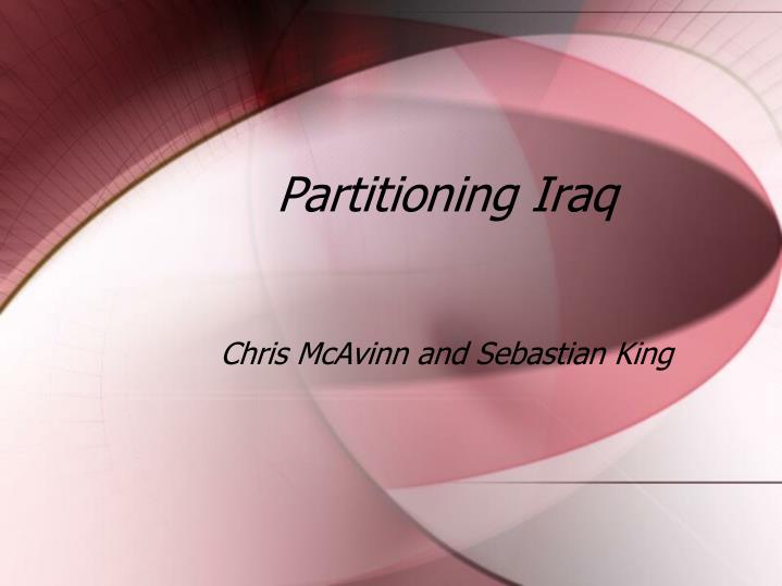 partitioning iraq