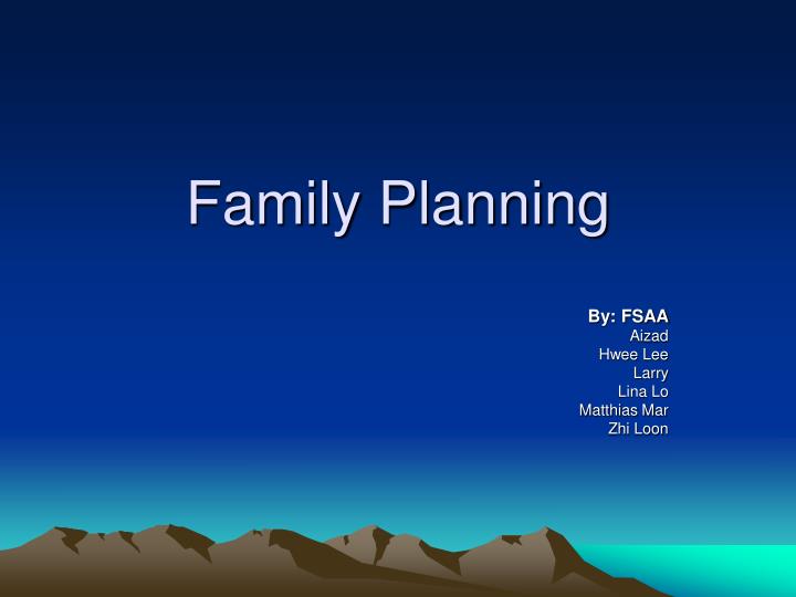 family planning