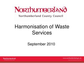 Harmonisation of Waste Services