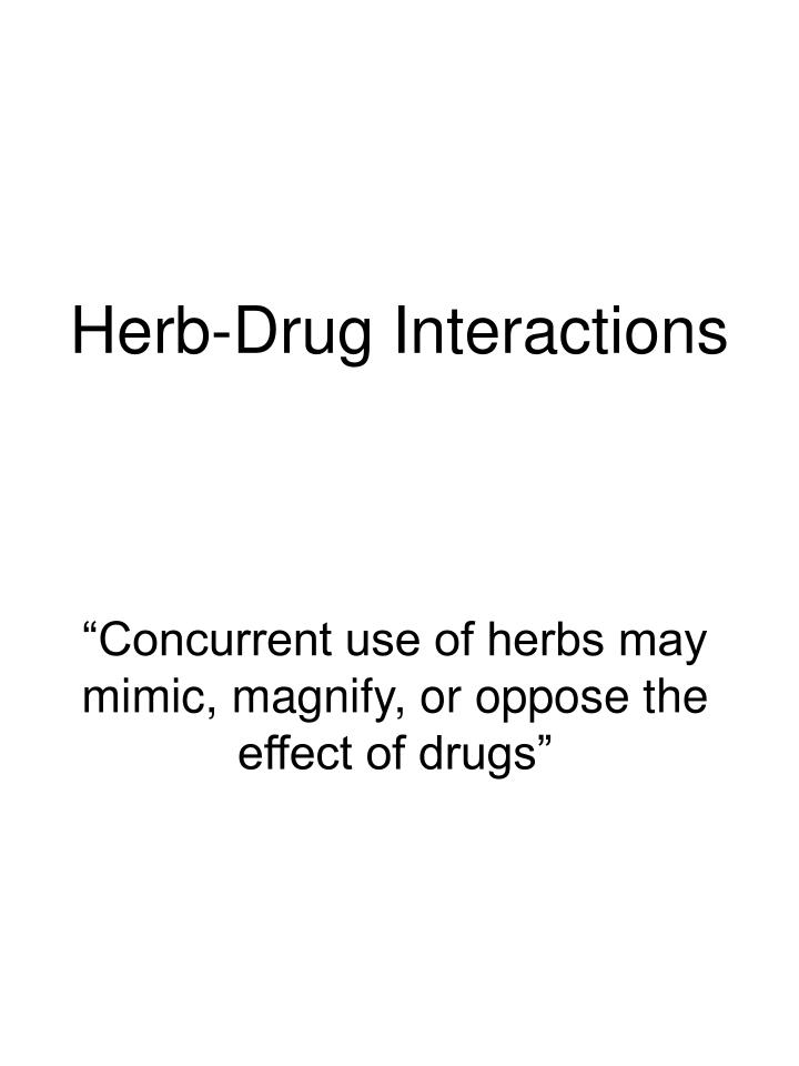 herb drug interactions