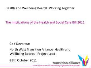 Health and Wellbeing Boards: Working Together