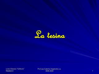 la tesina