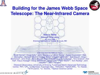 Building for the James Webb Space Telescope: The Near-Infrared Camera