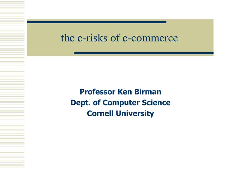 the e risks of e commerce