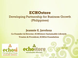 ECHOstore Developing Partnership for Business Growth (Philippines)