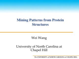 Mining Patterns from Protein Structures