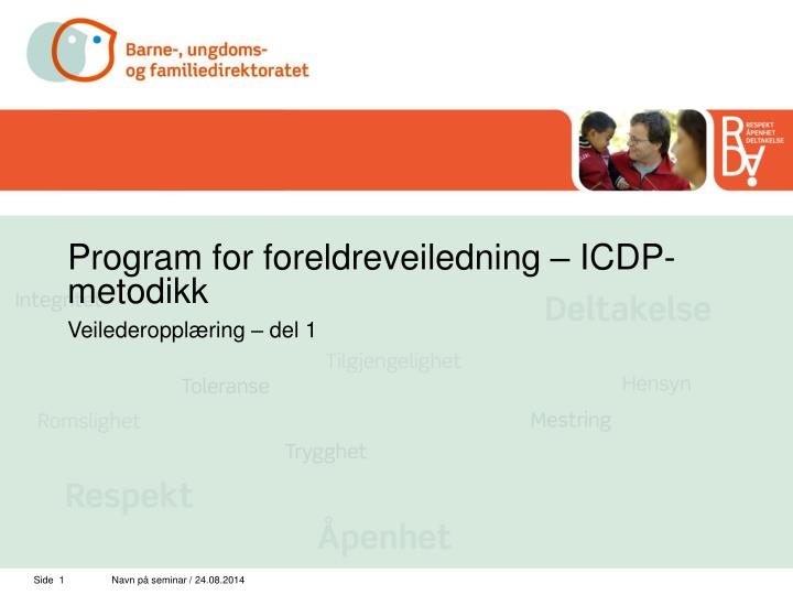 program for foreldreveiledning icdp metodikk
