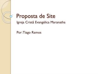 proposta de site