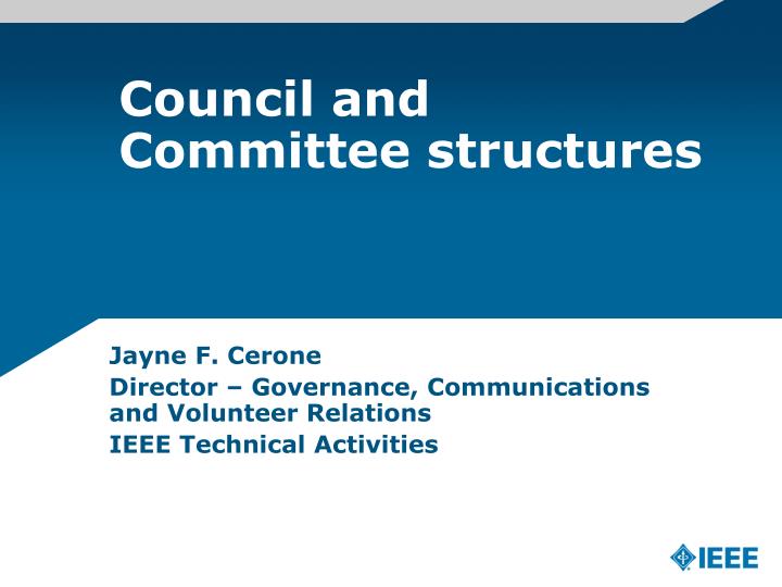 council and committee structures