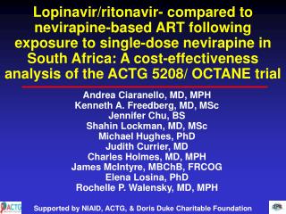 Andrea Ciaranello, MD, MPH Kenneth A. Freedberg, MD, MSc Jennifer Chu, BS Shahin Lockman, MD, MSc