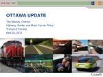 Transport Canada's Budget 2013 Overview and Border Initiatives Update - slide 1