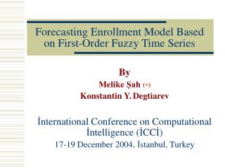 Forecasting Enrollment Model Based on First-Order Fuzzy Time Series