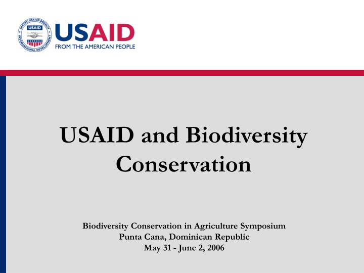 usaid and biodiversity conservation