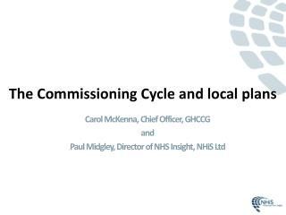 The Commissioning Cycle and local plans
