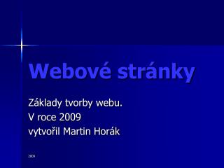 webov str nky