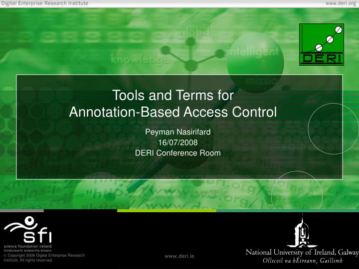 tools and terms for annotation based access control