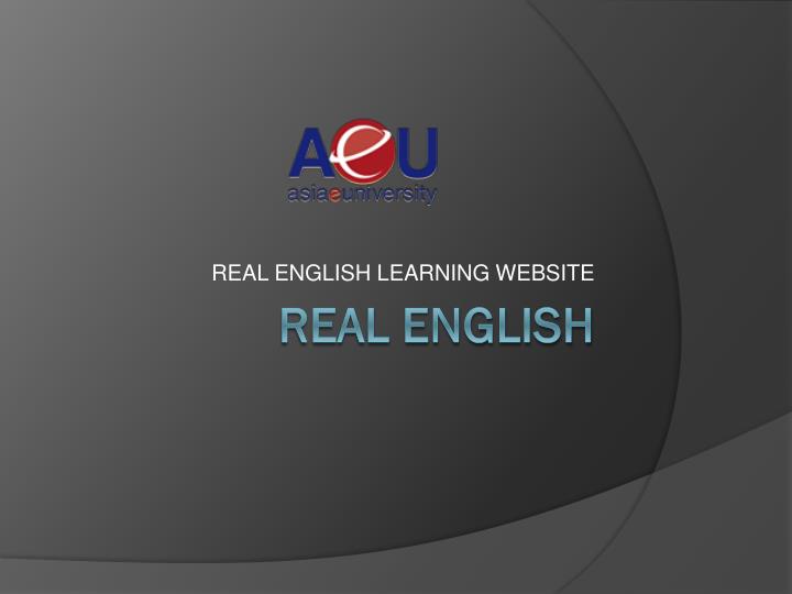 real english learning website