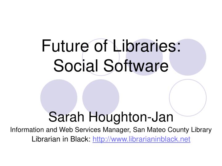 future of libraries social software