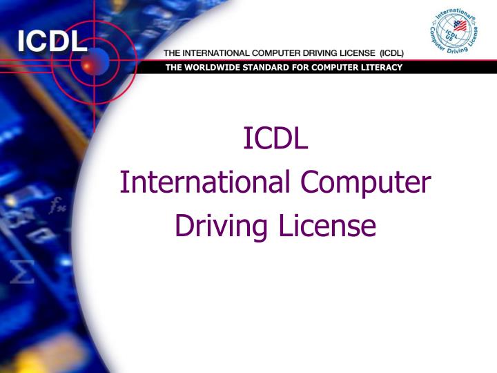 icdl international computer driving license
