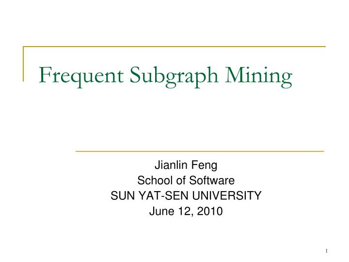 frequent subgraph mining