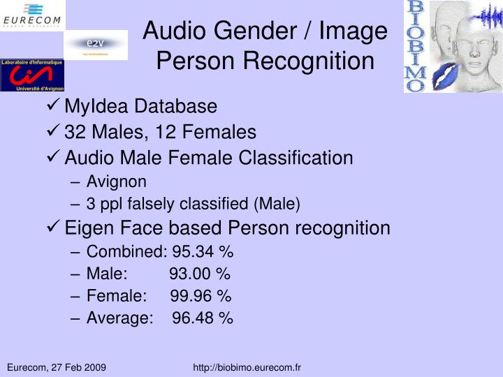 audio gender image person recognition