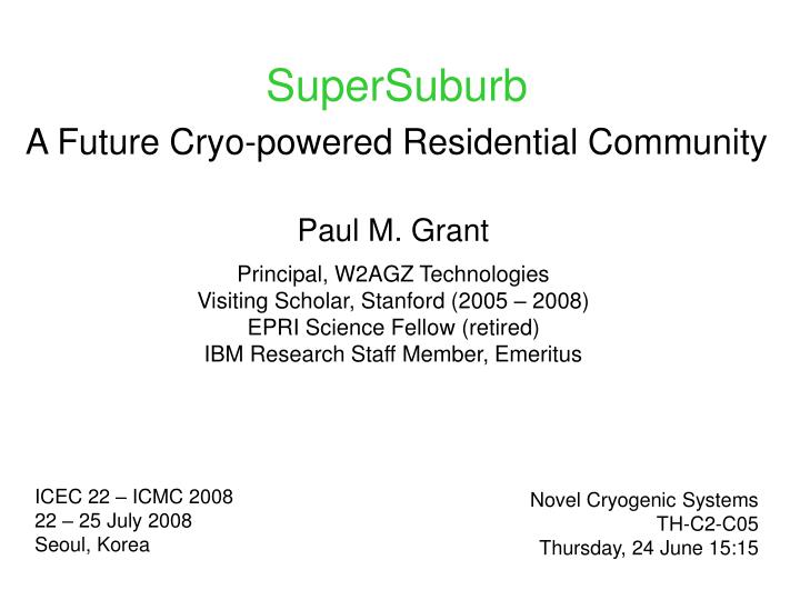supersuburb a future cryo powered residential community