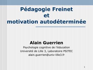 p dagogie freinet et motivation autod termin e