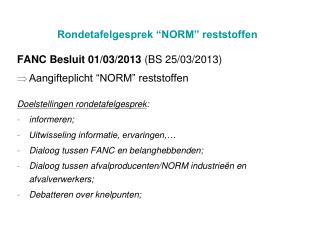 rondetafelgesprek norm reststoffen