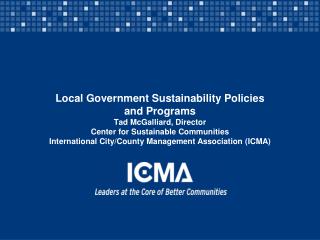 ICMA Organizational Overview